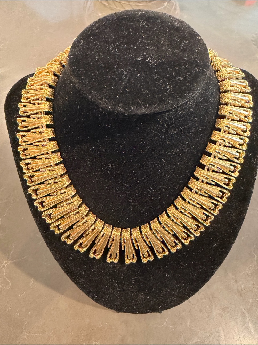 Vintage Monet Egyptian Revival statement collar necklace